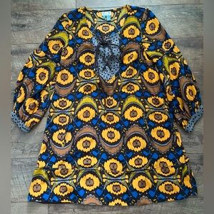 PLENTY BY TRACY REESE | silk boho lace up shirt dress